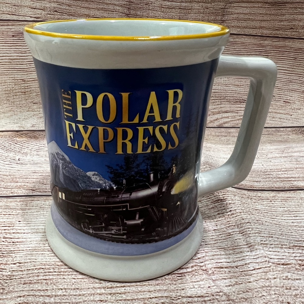 The Polar Express BELIEVE ticket 3D Raised 12oz. Coffee Mug Tea Cup Warner Bros.